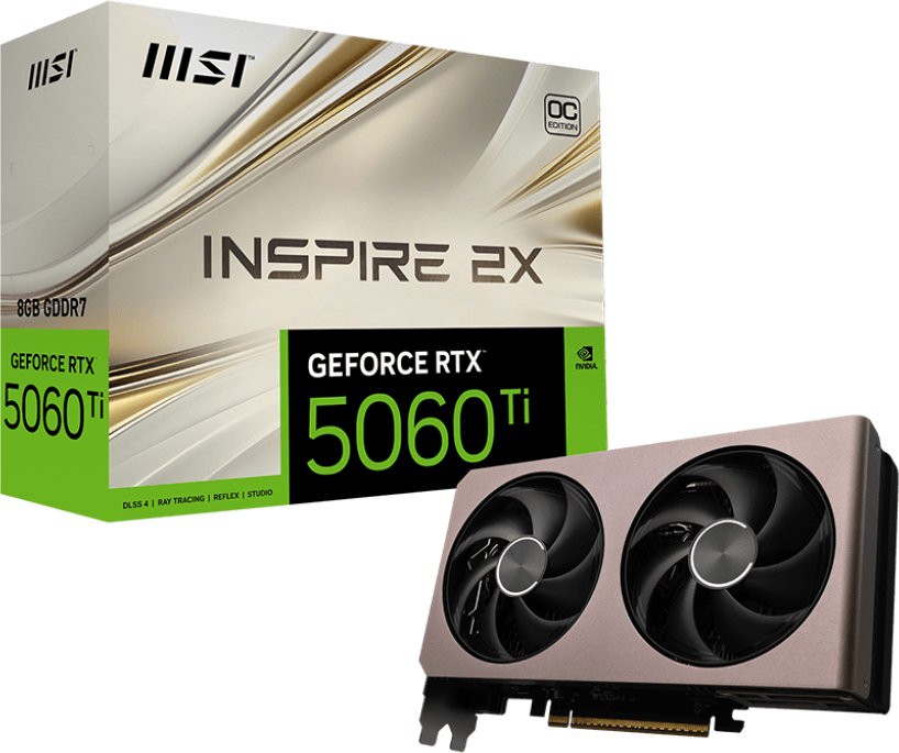Видеокарта MSI (G506T-8I2C) GeForce RTX 5060 Ti 8G INSPIRE 2X OC