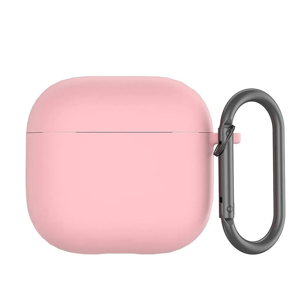 Чехол Protective Case для AirPods 4 силиконовый с карабином розовый песок 700₽