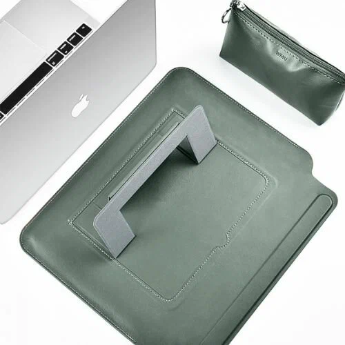 фото Чехол для ноутбука WIWU Skin Pro Slim Stand Sleeve для Apple MacBook Pro 14.2" (темно-зеленый)