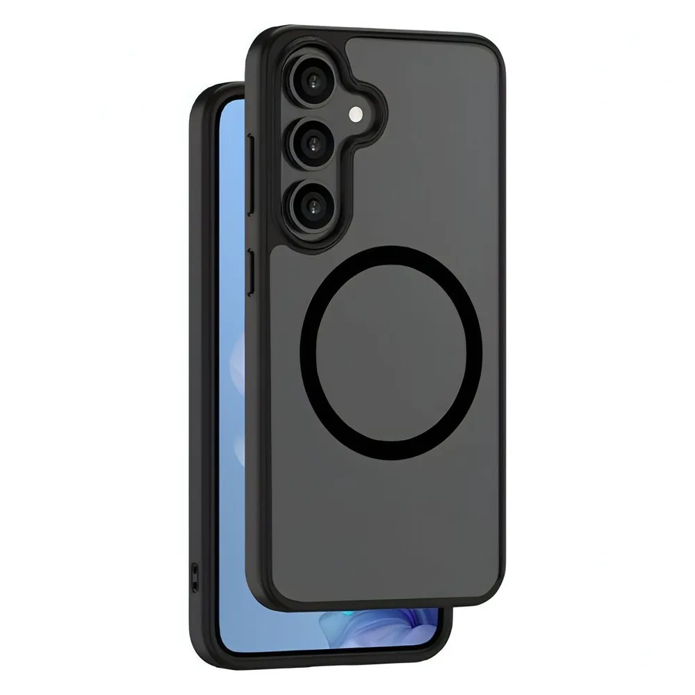 Чехол-накладка Deppa Silk Frost Magsafe (D-84263) для Samsung Galaxy S25 пластиковый матовый (черный)