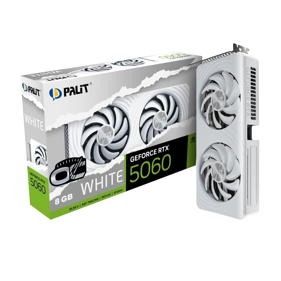 Видеокарта Palit (NE75060U19P1-GB2063M) GeForce RTX 5060 8GB WHITE OC