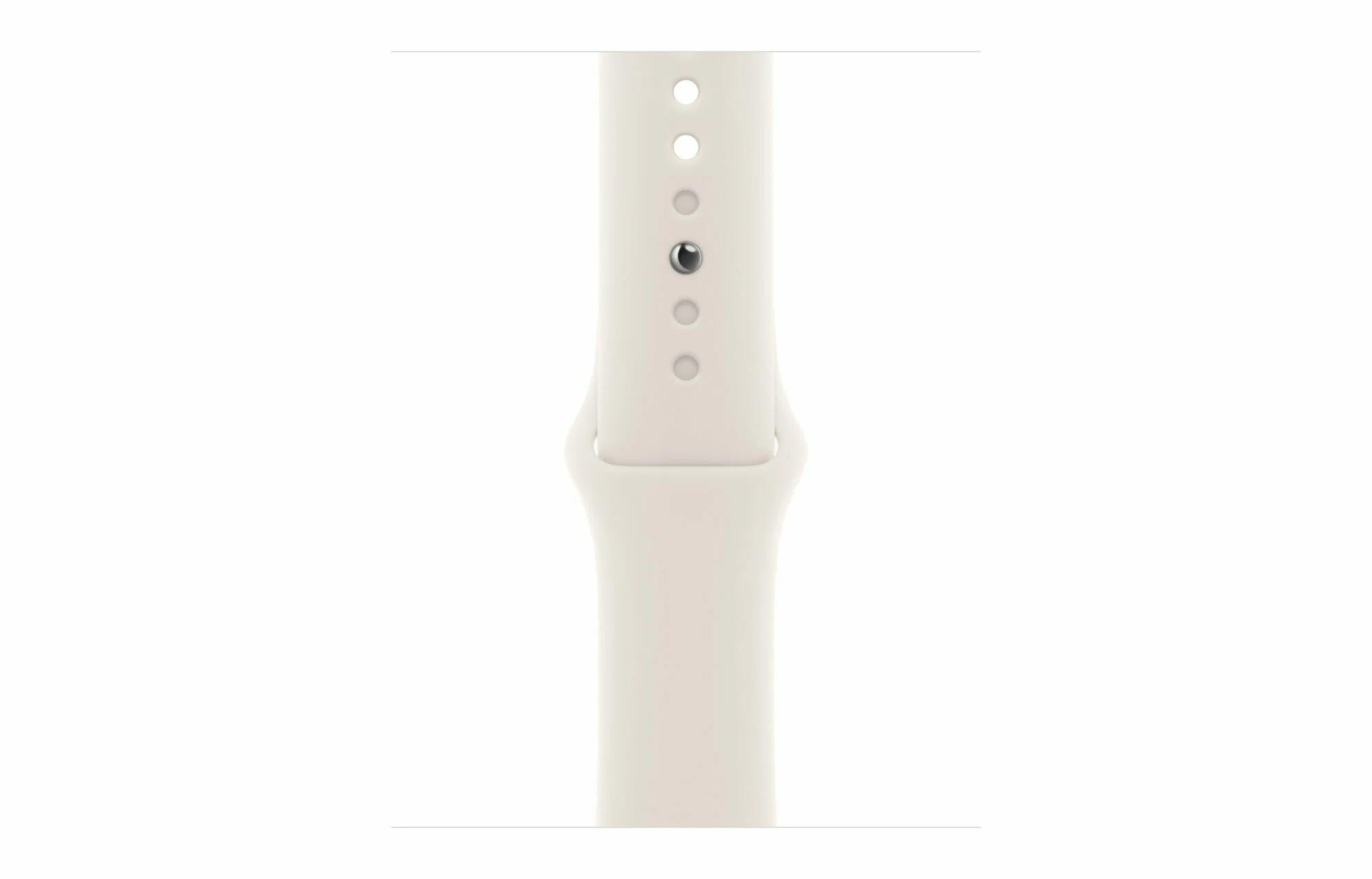 Apple Watch SE Gen 3 44mm Starlight Aluminum Case with Starlight Sport Band (S/M)