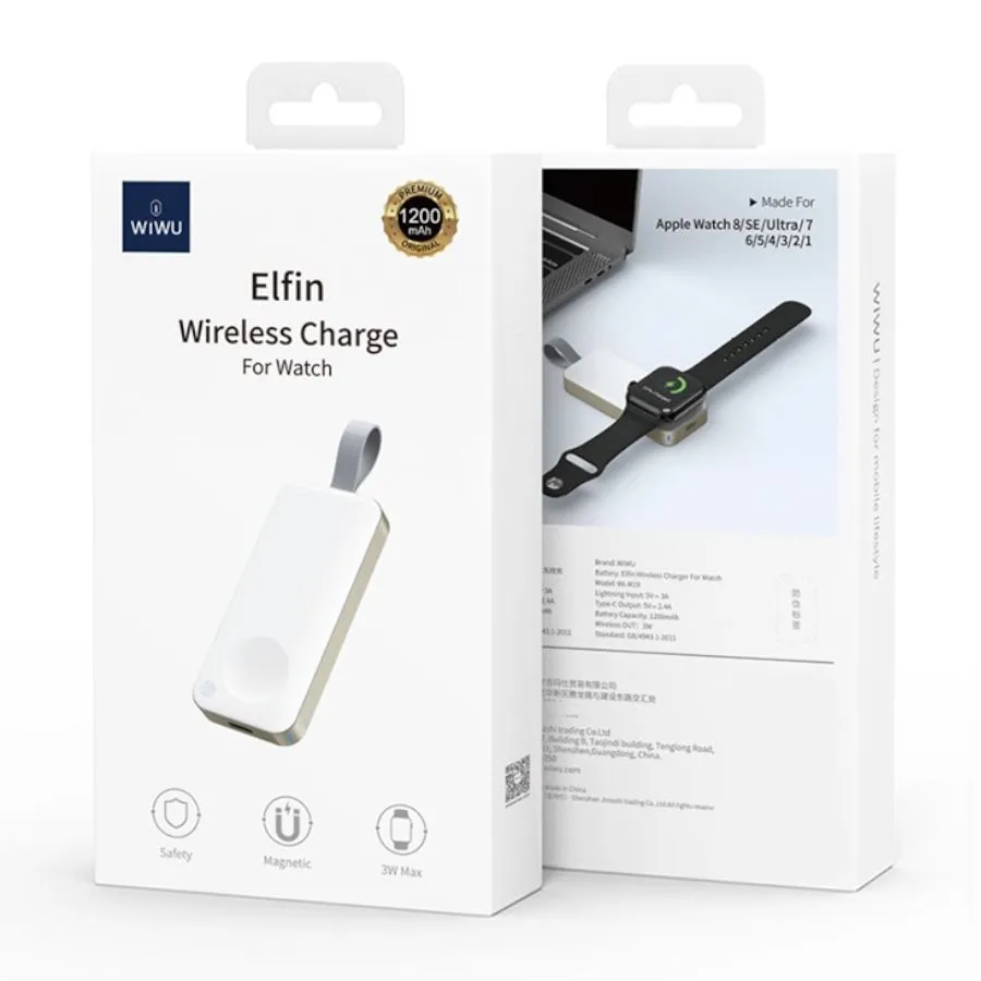 фото Беспроводное зарядное устройство WiWU M19 Type-C для Apple Watch (белый)