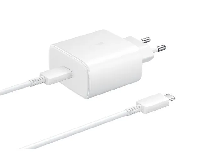 Сетевое зарядное устройство Samsung Super Fast Charger USB Type-C 45W + Cable Type-C (белый)