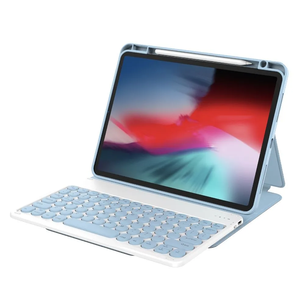 фото Чехол-клавиатура WIWU Protective Keyboard для Apple iPad 10 (10.9) 2022 русская раскладка (голубой)