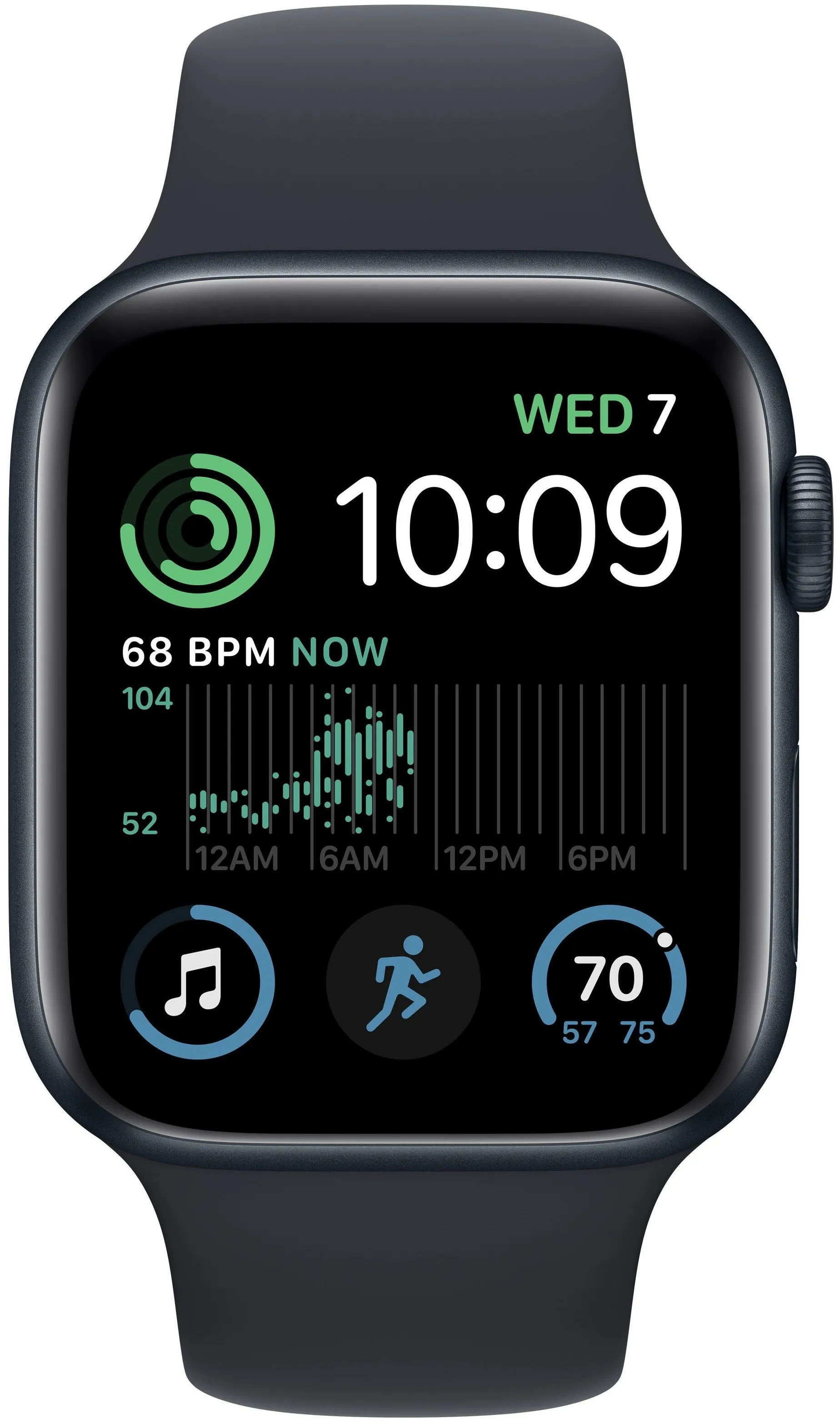 Apple Watch SE Gen 2 44mm (GPS) Midnight Aluminum Case with Midnight Sport Band (MNK03) обменка