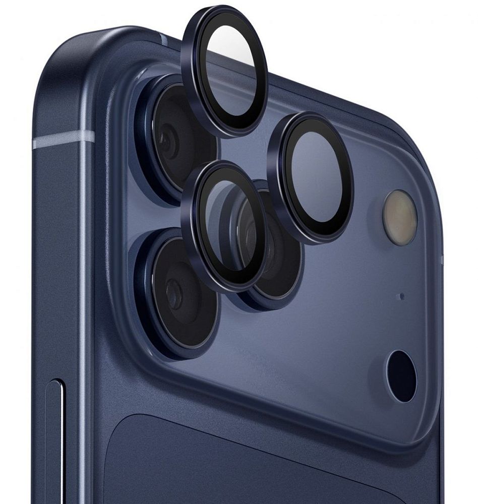 Защитное стекло Gerlax (GG-202) на линзы камер для Apple iPhone 17 Pro/17 Pro Max (синий)