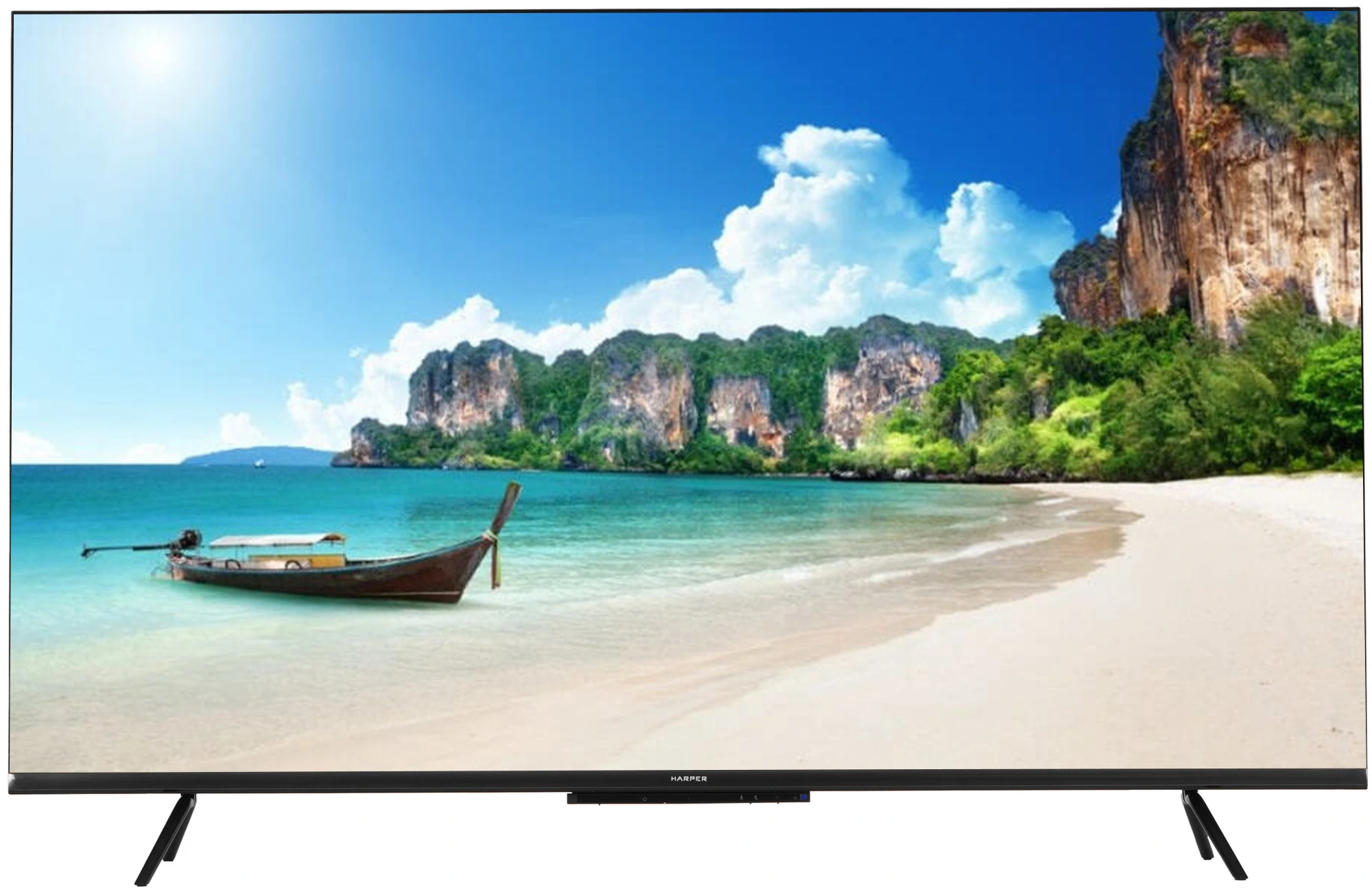 Телевизор HARPER 55Q770TS, 55", QLED 4K UHD, 60 Гц, Smart TV (Google TV)