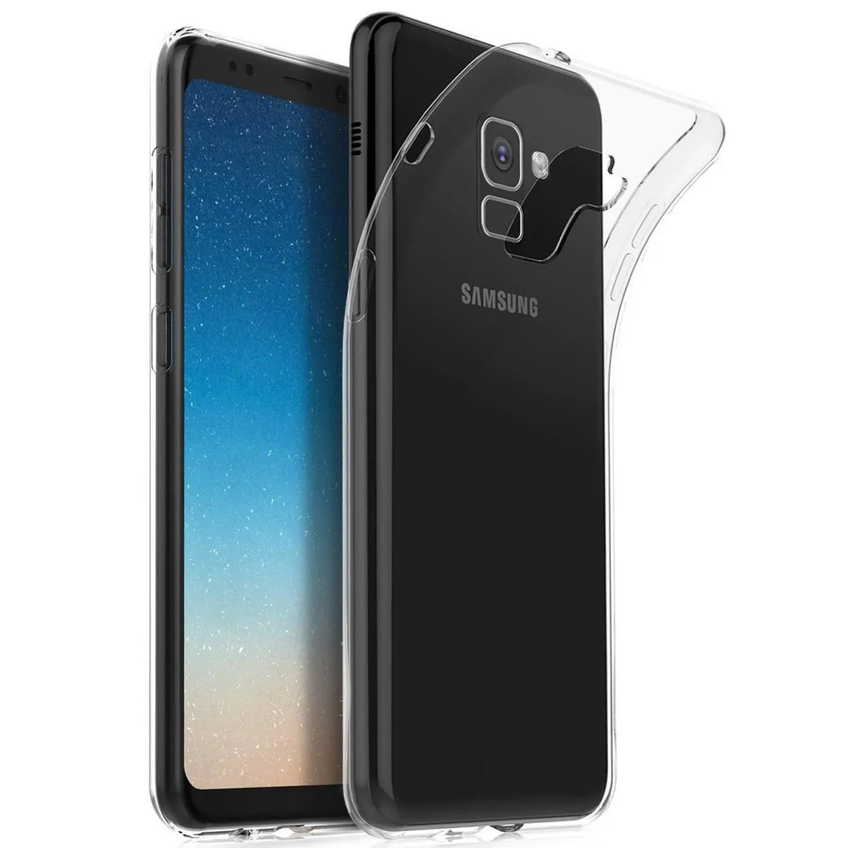 фото Чехол-накладка j-case 0.5mm THIN для Samsung Galaxy A8 (2018) SM-A530 силикон (прозрачный)