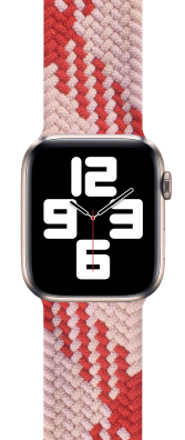 фото Ремешок WiWU Braided Solo Loop для Apple Watch 38/40mm L (155mm) нейлон (розовый/красный)