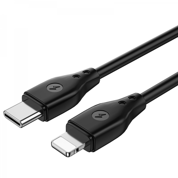 фото Кабель WiWU Pioneer Type-C/Lightning 1м (Wi-C002) (черный)