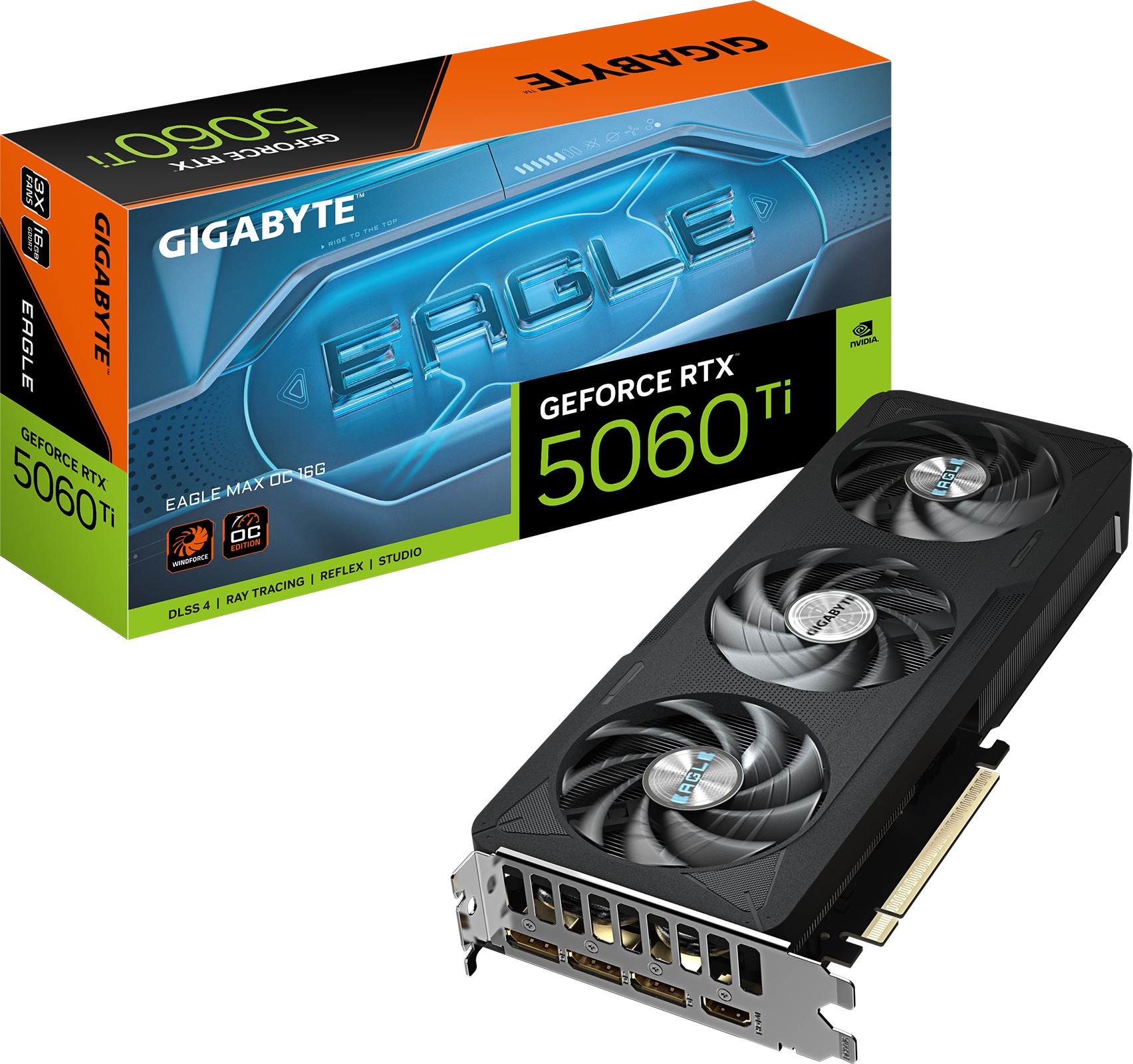 Видеокарта Gigabyte (GV-N506TEAGLEMAX OC-16GD) GeForce RTX 5060 Ti 16GB EAGLE MAX OC