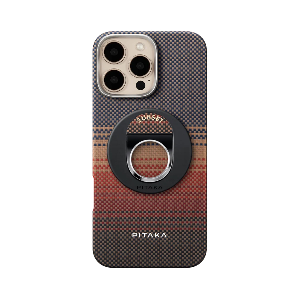 фото Чехол PITAKA Tactile Woven Case & Grip 3 для iPhone 16 Pro Max карбоновый (арамид) Sunset