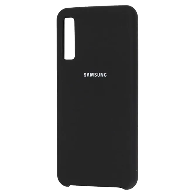 фото Чехол-накладка Silicone Cover для Galaxy A7 (2018) силиконовый (черный)