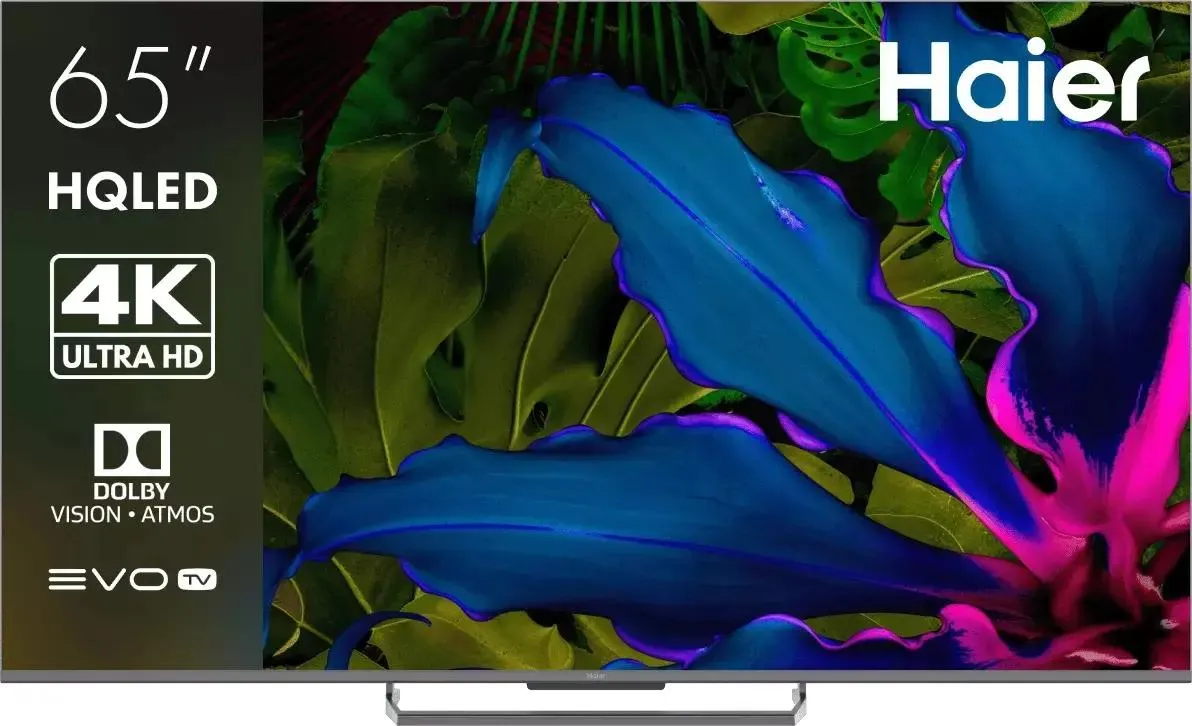 Телевизор Haier DH1VWQD06RU, 65", QLED 4K UHD, 144 Гц, Smart TV (Android TV), серый