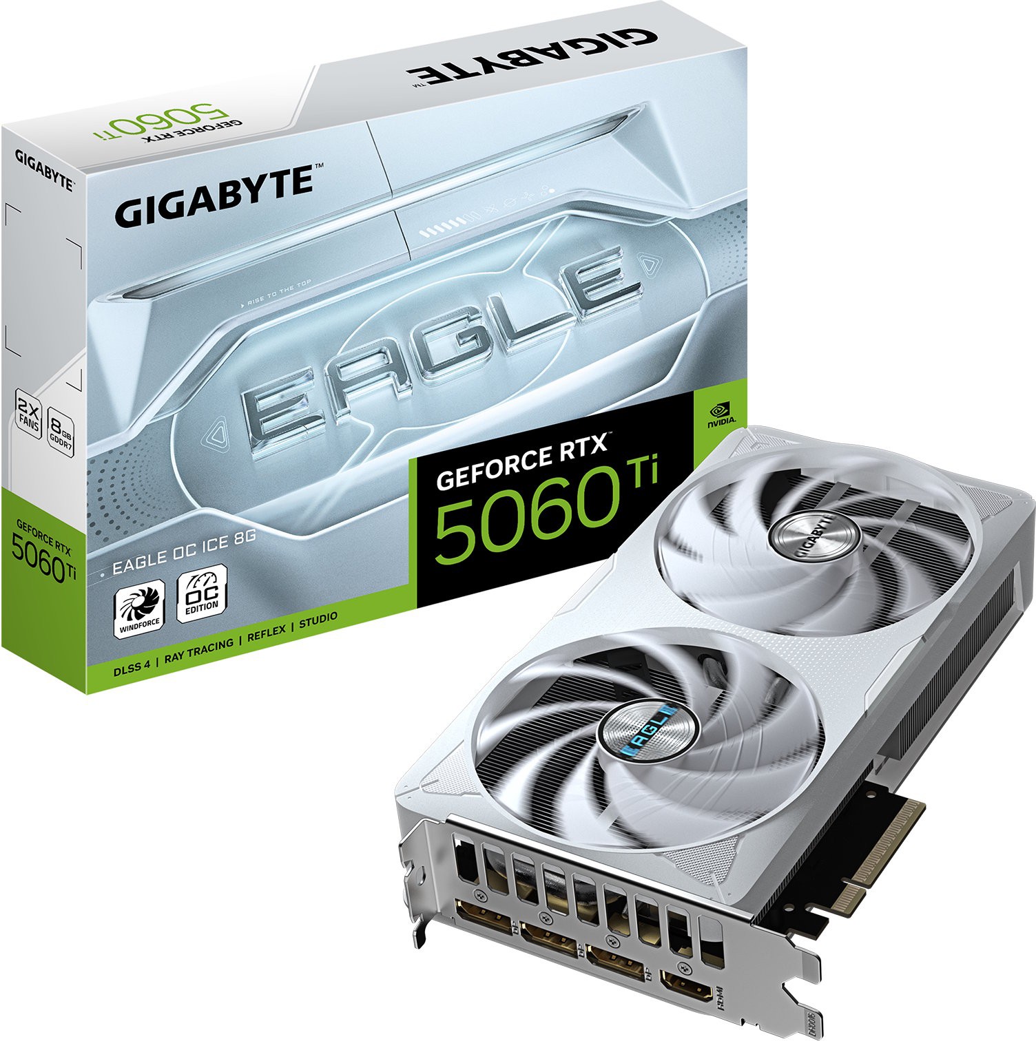 Видеокарта Gigabyte (GV-N506TEAGLEOC ICE-8GD) GeForce RTX 5060 Ti 8GB EAGLE ICE OC