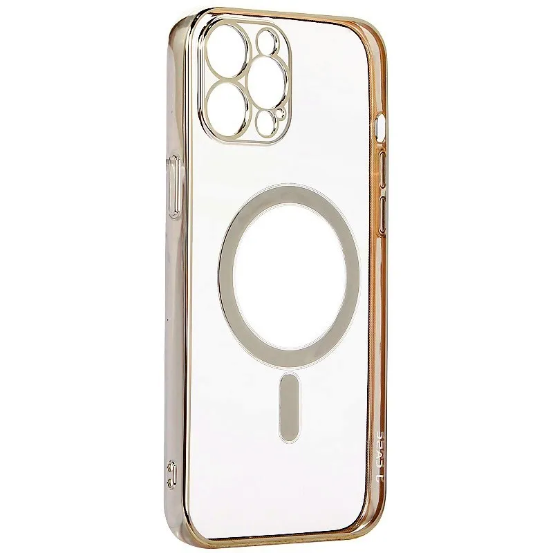 фото Чехол-накладка J-Case Magsafe Series для Apple iPhone 13 Pro Max силиконовый (золотой)