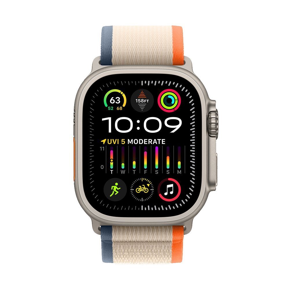 Apple Watch Ultra 2 49 mm (GPS+Cellular) Titanium Case Orange/Beige Trail Loop (M/L) (MRF23/MRFM3)