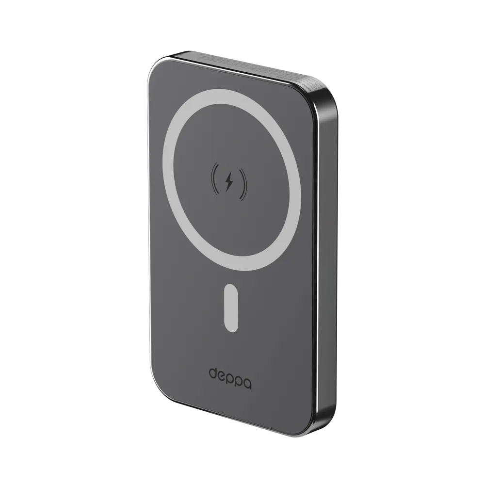 фото Внешний аккумулятор Deppa NRG MagSafe 5000mAh 20W/LED-дисплей (33664) (черный)