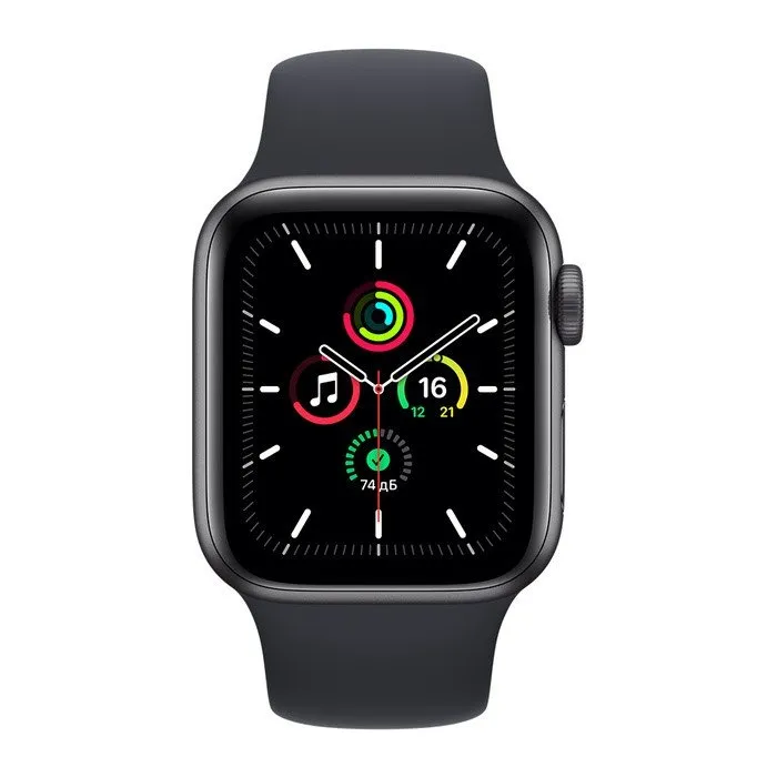 Apple Watch SE 44mm Space Gray Aluminum Case with Black Sport Band Б/У (Нормальное состояние)