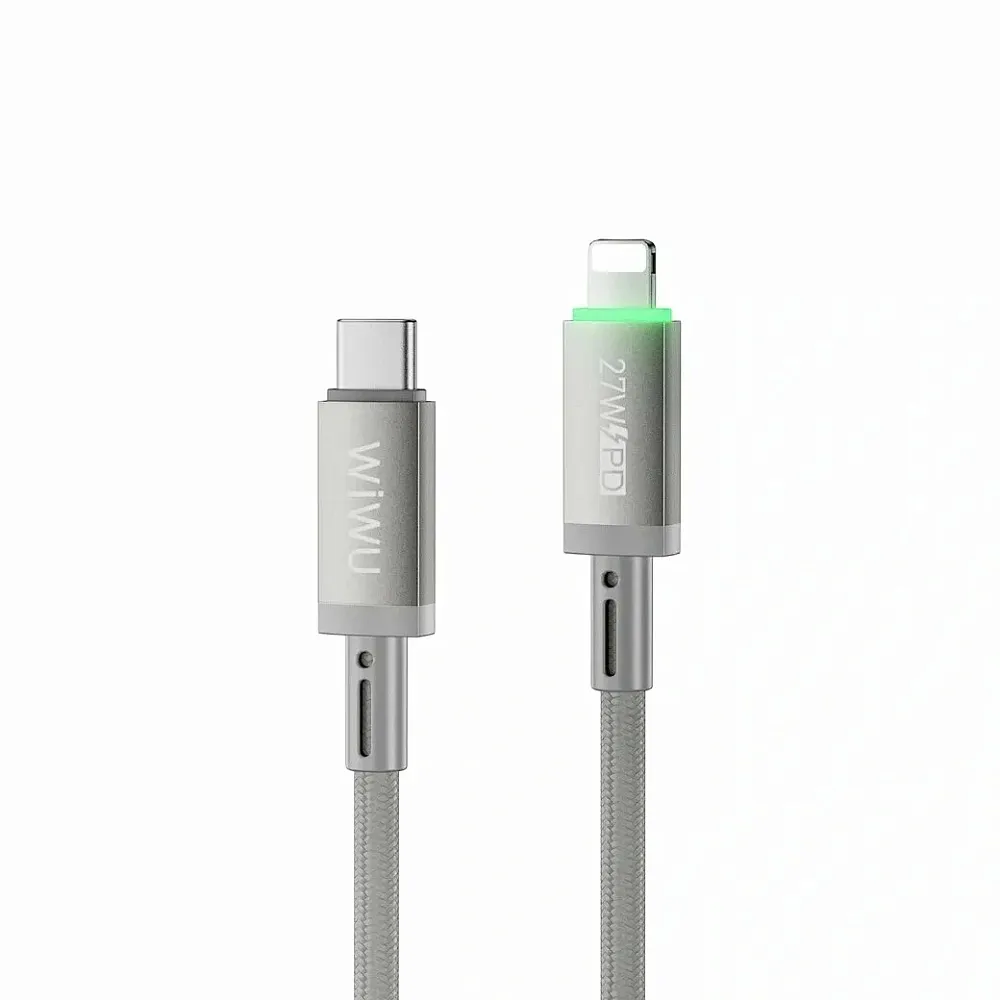 фото Кабель WiWU Maglink Type-C/Lightning 27W 1.0м (Wi-C083) (серый)