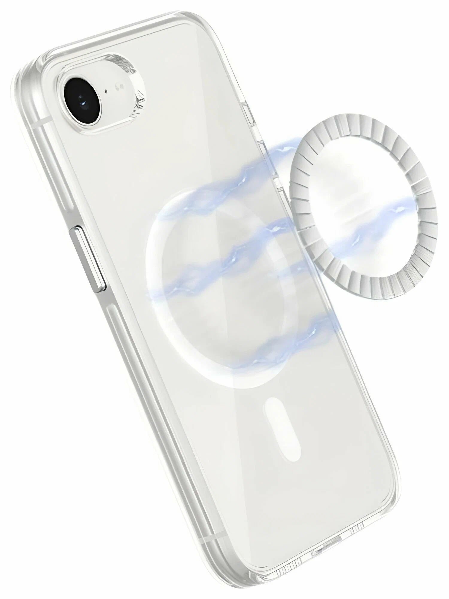 фото Чехол-накладка Kzdoo Iceguard Magsafe для iPhone 16e пластиковый (прозрачный)