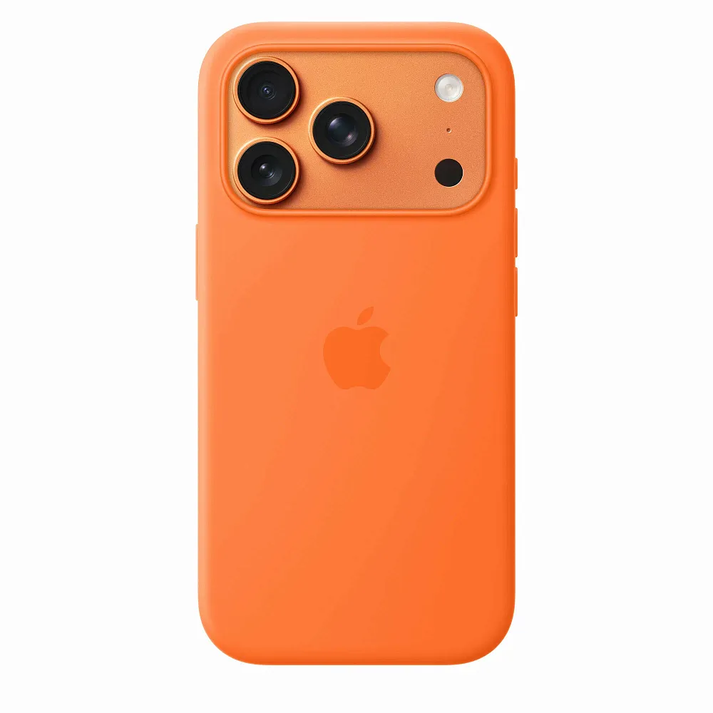 Чехол-накладка Silicone Case with MagSafe/Camera Control для iPhone 17 Pro (Orange)