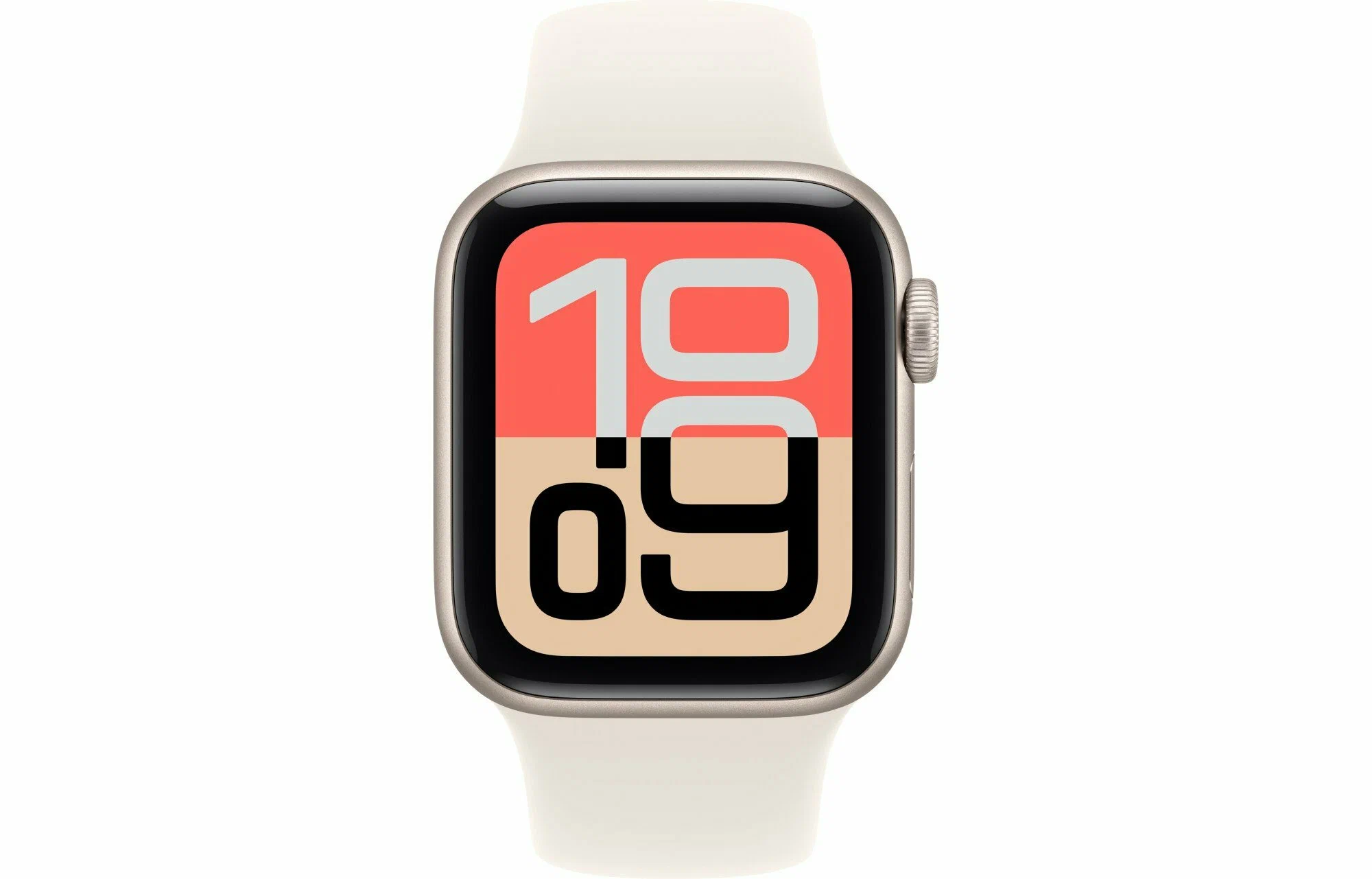 Apple Watch SE Gen 3 44mm Starlight Aluminum Case with Starlight Sport Band (S/M)