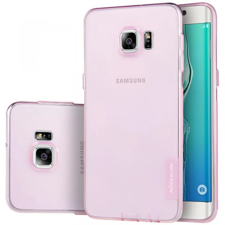 фото Чехол-накладка Nillkin Nature 0.6mm для Samsung Galaxy Note 5 силиконовый прозрачно-розовый