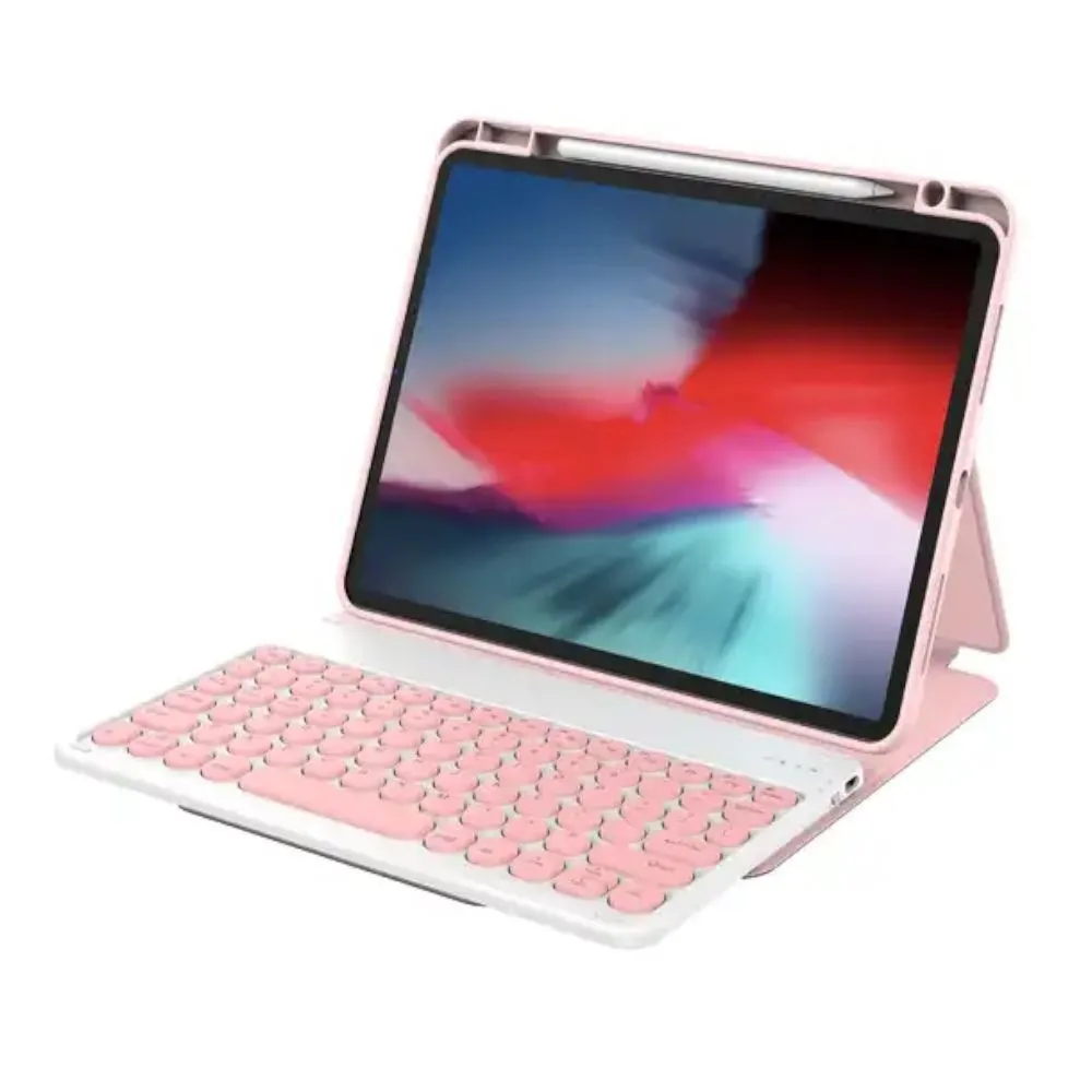 фото Чехол-клавиатура WIWU Protective Keyboard для Apple iPad Air 10.9/ iPad Pro 11 русская раскладка (розовый)