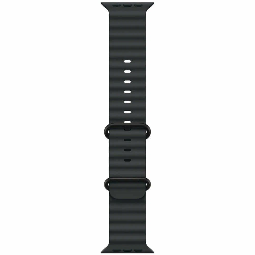 Apple Watch Ultra 3 49mm Black Titanium Case with Black Ocean Band (One Size)