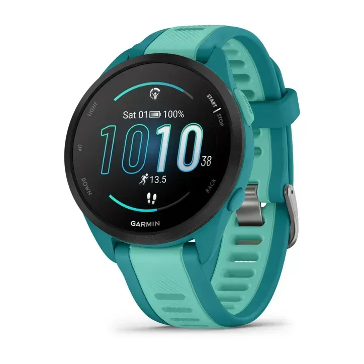 Смарт-часы Garmin Forerunner 165 Music Turquoise Bezel with Aqua Silicone Band (010-02863-32)