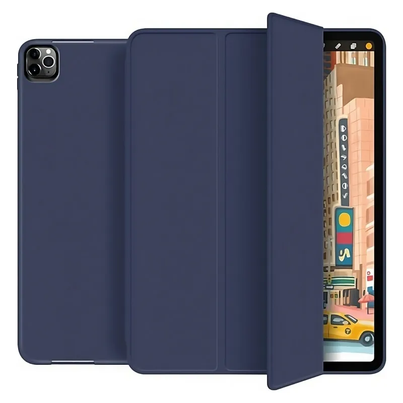 фото Чехол-книжка Smart Folio Cover для Apple iPad Pro 11 (2024) (полиуретан с подставкой) (Navy Blue)