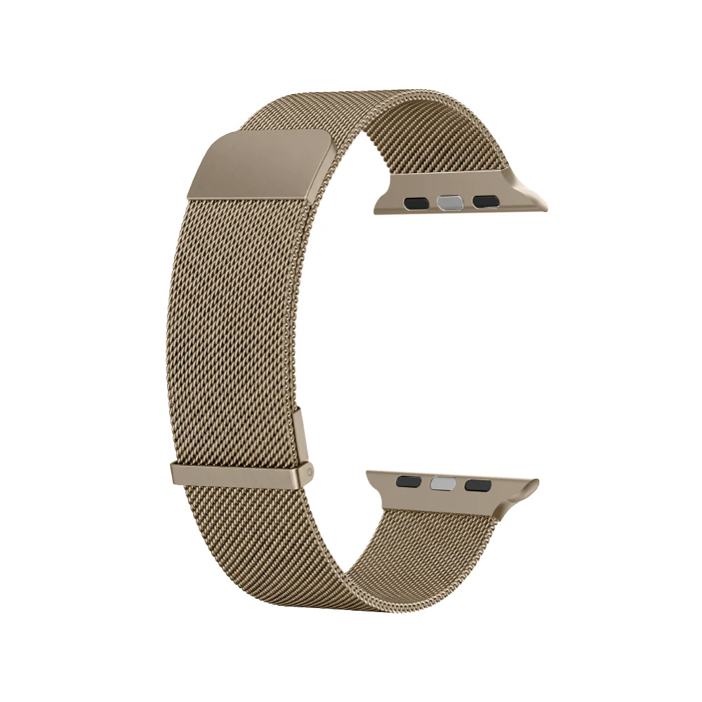 фото Ремешок WiWU MagFlex для Apple Watch 44/45/46/49mm миланская петля/сталь (WB302) (золотой)
