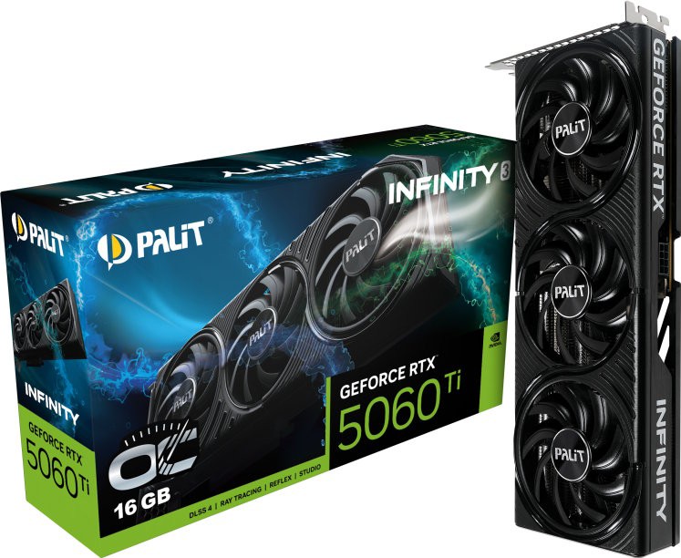 Видеокарта Palit (NE7506TS19T1-GB2061S) GeForce RTX 5060 TI 16GB INFINITY 3 OC