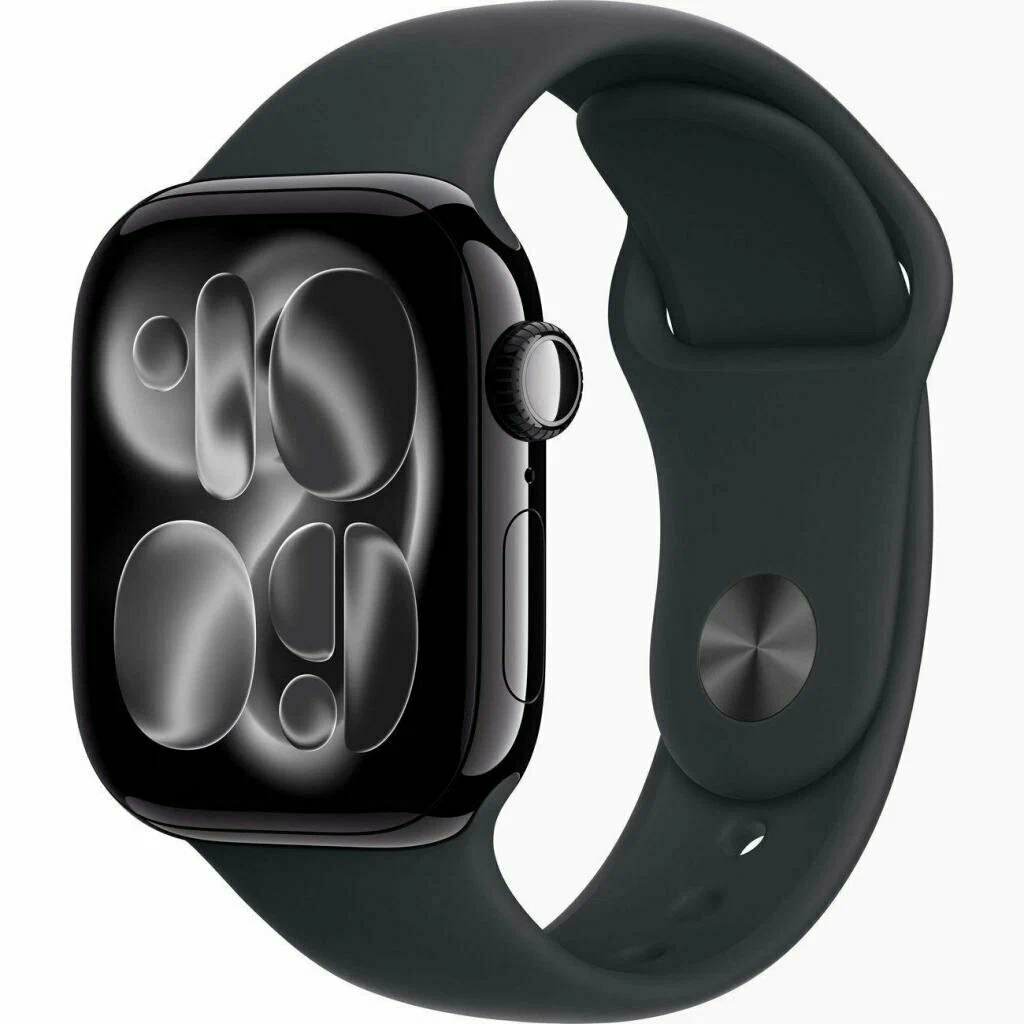 Apple Watch Series 11 42mm Jet Black Aluminium Case with Black Sport Band (M/L)
