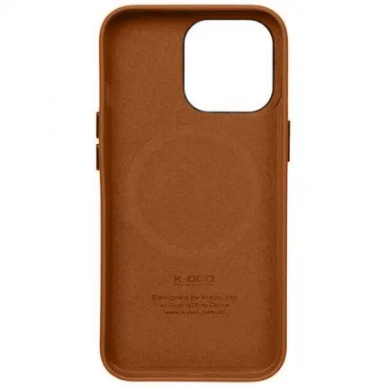 фото Чехол-накладка Kzdoo Mag Noble Collection MagSafe Series для Apple iPhone 14 Pro искусcтвенная кожа (коричневый)