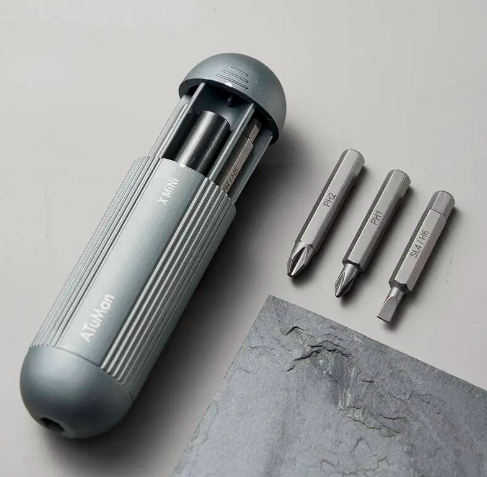 Набор отверток Xiaomi ATuMan Duka Xmini Pocket Screwdriver Kit 9 в1 (серый)