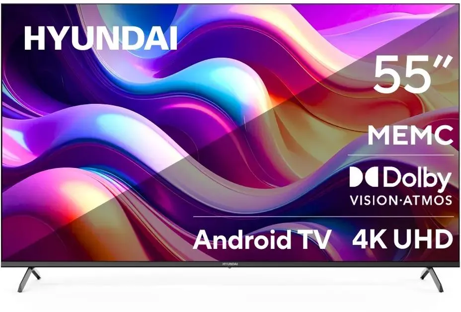 Телевизор Hyundai H-LED55BU7009, 55", LED 4K UHD, 60 Гц, Smart TV