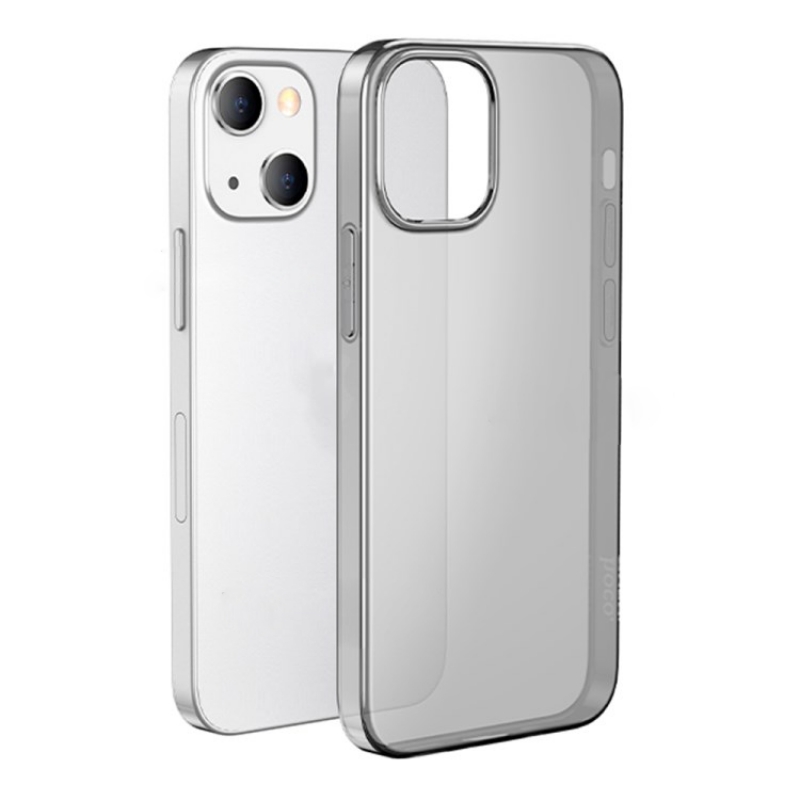 фото Чехол-накладка Hoco Light Series TPU для iPhone 13 силиконовый (прозрачно-черный)