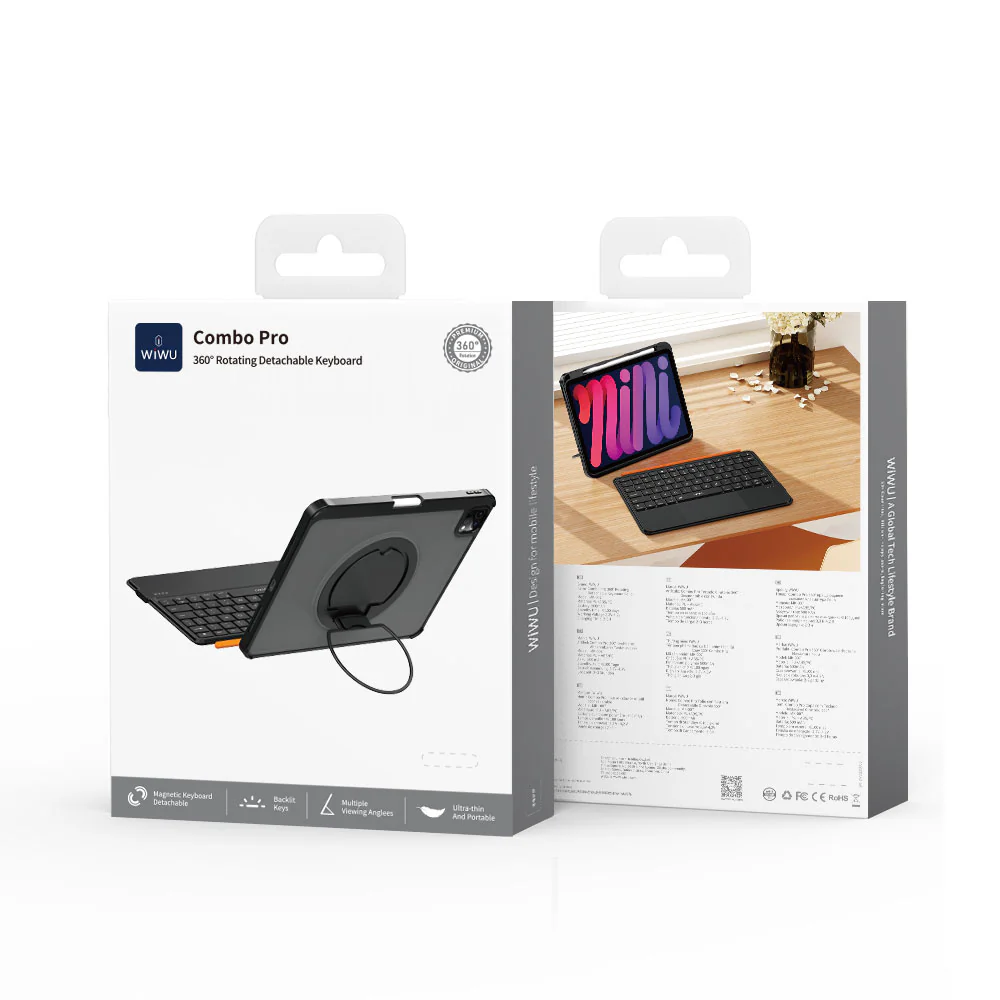 фото Чехол-клавиатура WIWU Combo Pro Magnetic 360° Rotation для Apple iPad Pro 11 (2024/2025) (MK007) (черный)