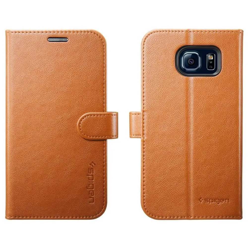 фото Чехол-книжка Spigen Wallet S SGP11350 для Samsung Galaxy S6 пластик, искусственная кожа (Brown)