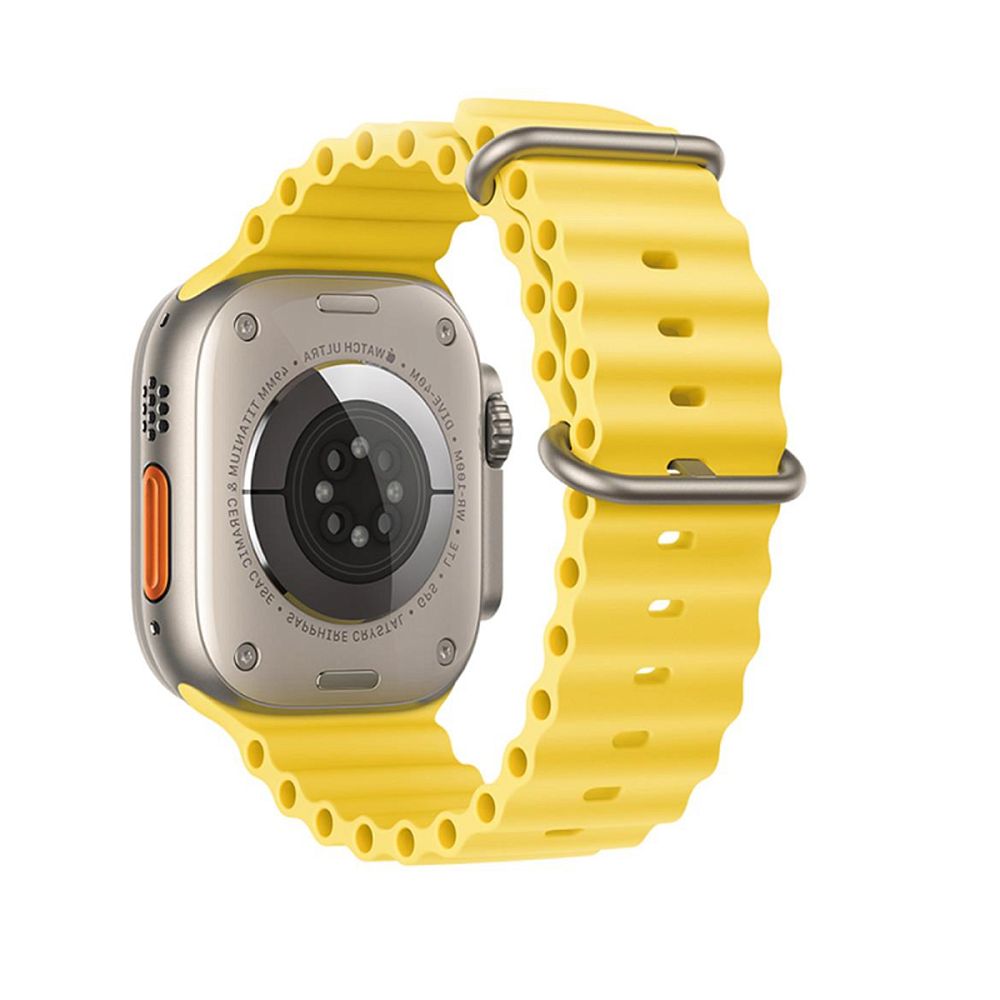 фото Ремешок Hoco WA12 Original Marine double buckle для Apple Watch 42/44/45/49mm силикон (желтый)