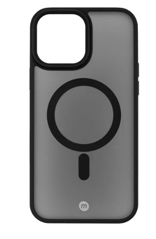 Чехол-накладка Mosbros Mag Comfortable для Apple iPhone 15 Pro пластиковый прозрачно-черный черная рамка 1000₽