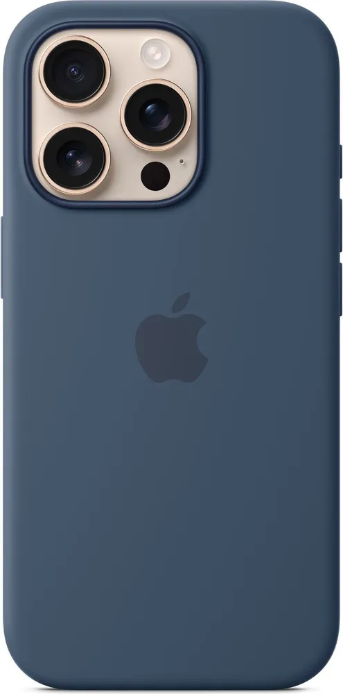 Чехол-накладка Silicone Case with MagSafe для iPhone 16 Pro (Denim)