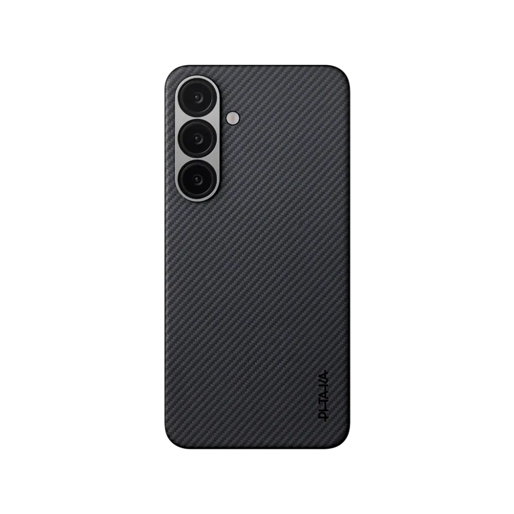 Чехол PITAKA Ultra-Slim Case для Samsung Galaxy S25+ карбоновый (арамид) черно-серый в полоску