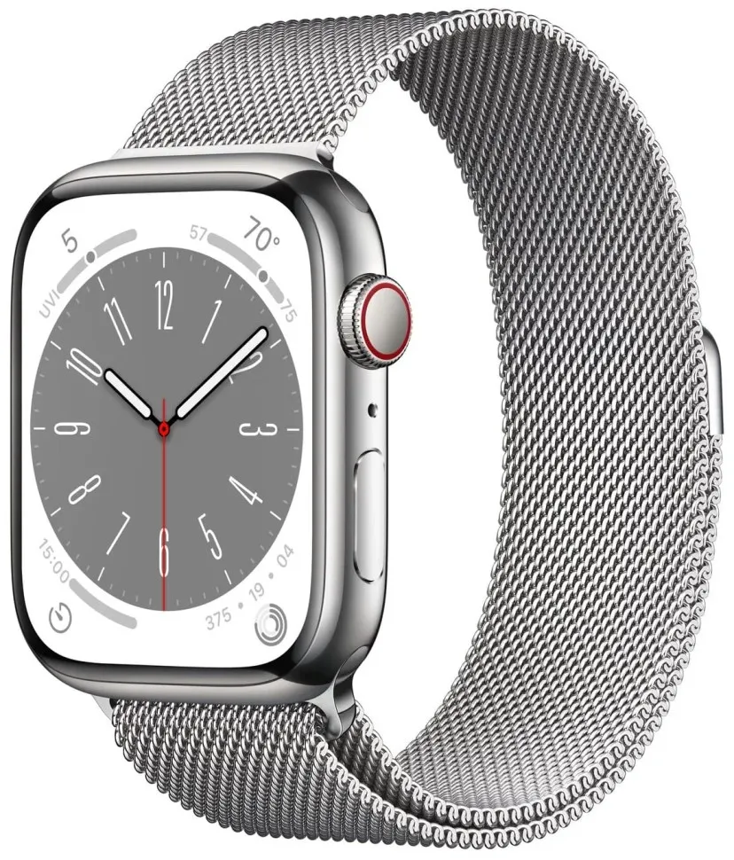 Apple Watch Series 8 45mm Silver Stainless Steel Case with Silver Milanese Loop Б/У (Отличное состояние)