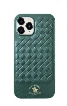 фото Чехол-накладка Santa Barbara Leather Case для iPhone 13 Pro Max натуральная кожа (зеленый)