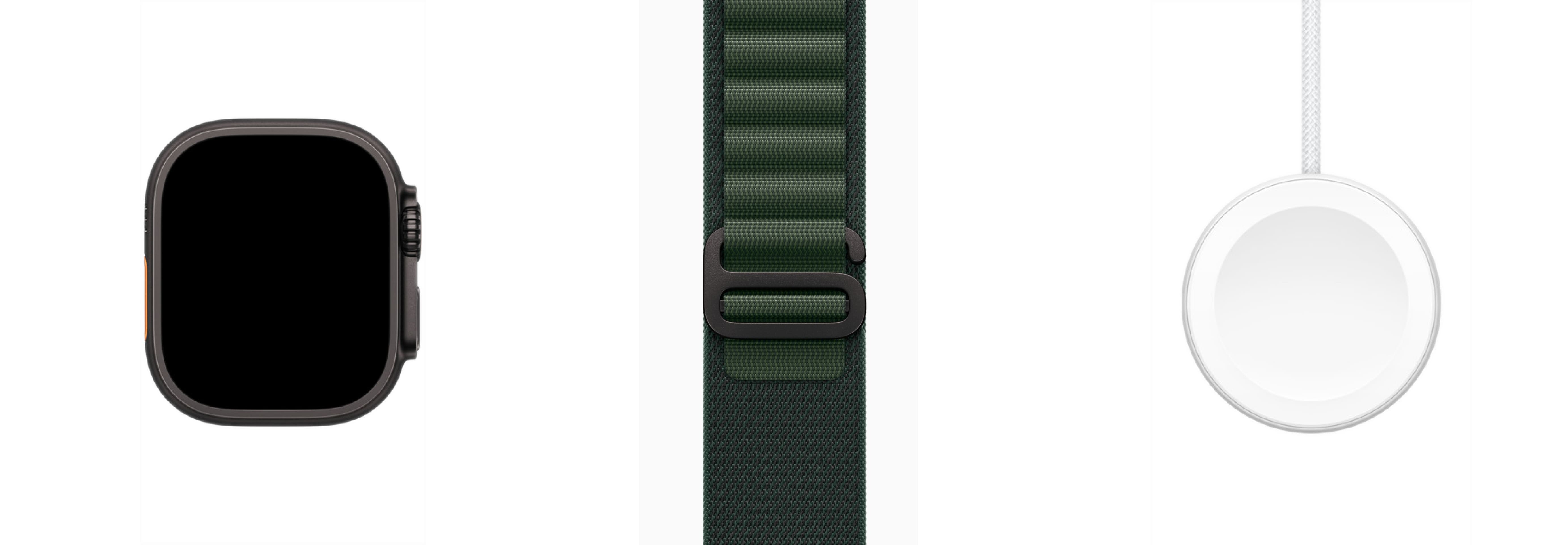 Apple Watch Ultra 2 (2024) 49mm Black Titanium Case with Dark Green Alpine Loop (S)