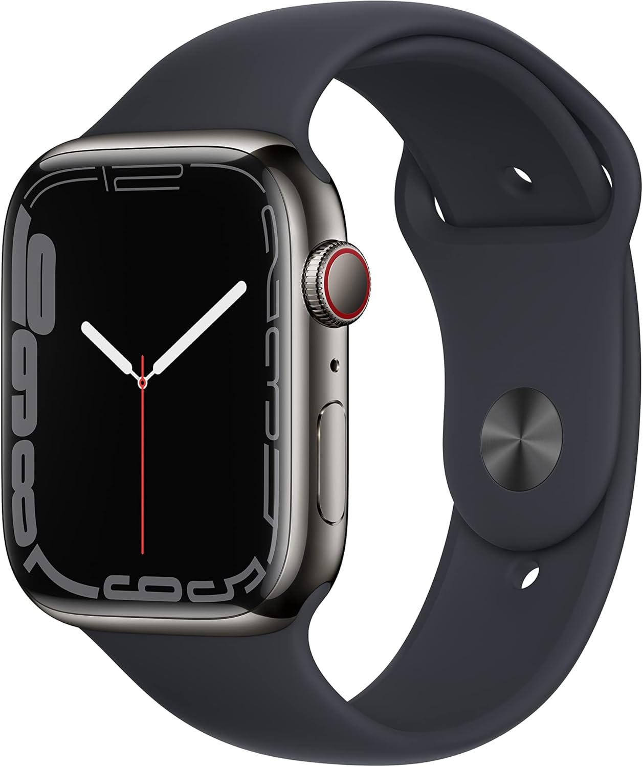 Apple Watch Series 7 45mm Graphite Stainless Steel Case with Midnight Sport Band Б/У (Отличное состояние)